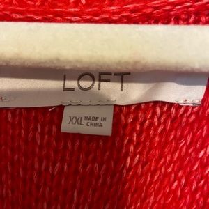 Loft sweater. Coral color. Sits at waist.  XXL